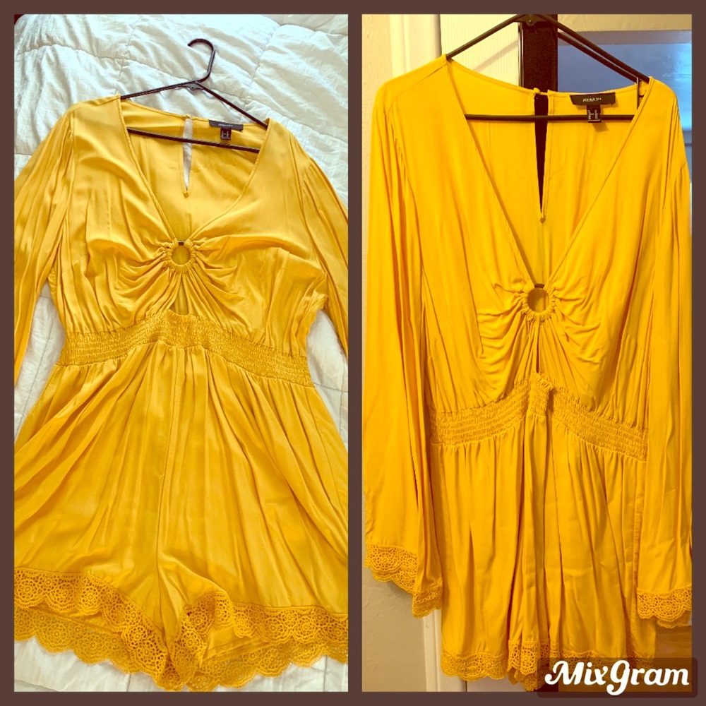 Bell Sleeve Romper - 3x